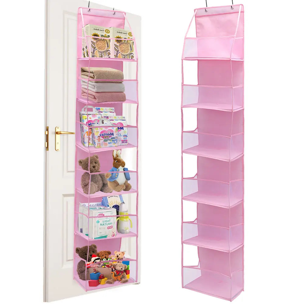 4/6-Tier Hanging Storage Bag Foldable Organizer Over-The-Door Holder For Hair Accessories Snacks Toys Clothes Storage Holder