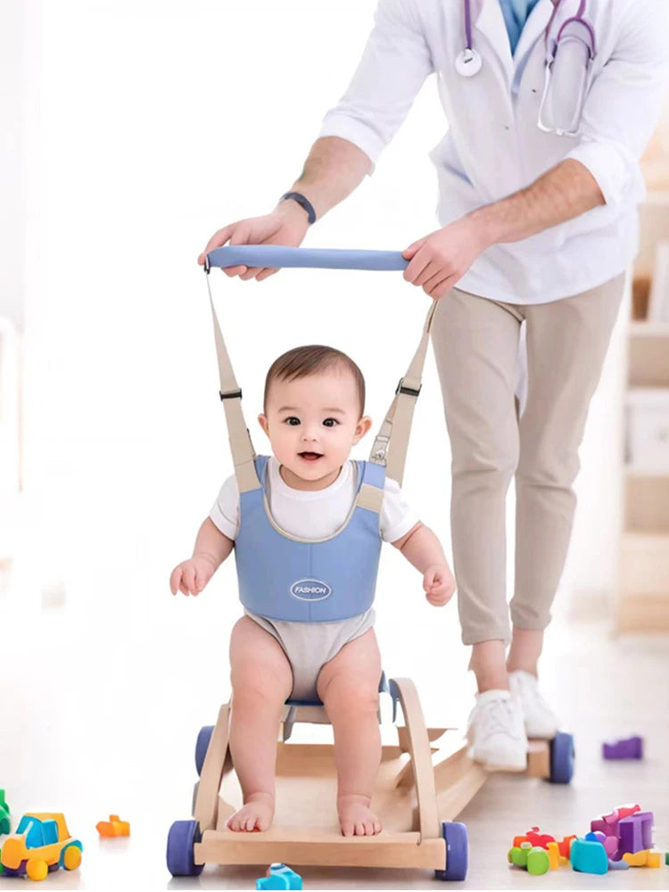 Baby Walker Toddler Walking Harness Handheld Helper Adjustable Standing Up Walking Learning Helper for Toddler 7-24 Month-Blue