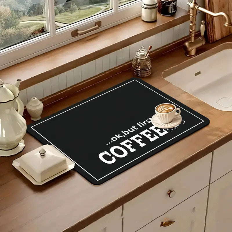 Super Absorbent Large Kitchen Absorbent Mat Antiskid Draining Coffee Dish Drying Mat Quick Dry Bathroom Drain Pad Tableware Mat