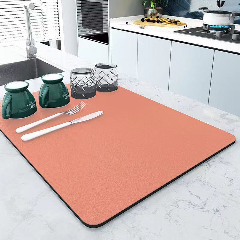 Super Absorbent Large Kitchen Absorbent Mat Antiskid Draining Coffee Dish Drying Mat Quick Dry Bathroom Drain Pad Tableware Mat