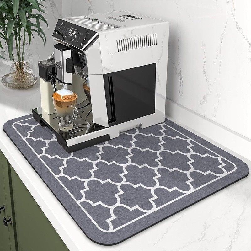 Super Absorbent Large Kitchen Absorbent Mat Antiskid Draining Coffee Dish Drying Mat Quick Dry Bathroom Drain Pad Tableware Mat