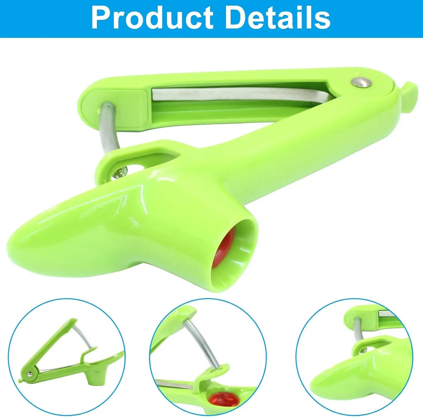Cherry Pitter Remover with Space-Saving Lock - Multi-Function Fruit Pit Tool for Pitting Cherries & Olives for Jam Making