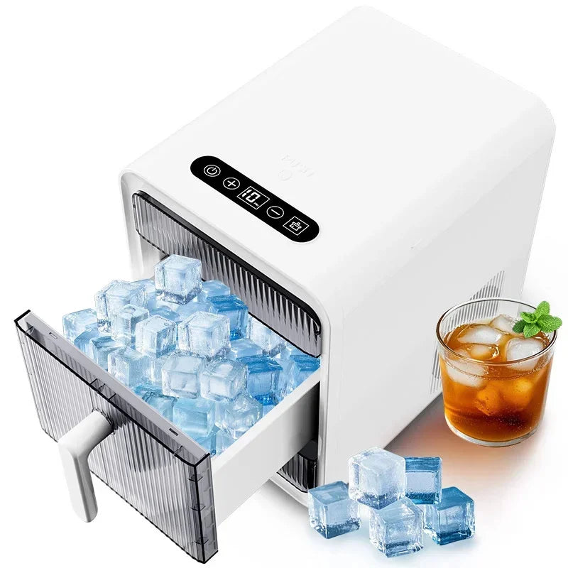 110V 220V 1.5L Ice Maker Commercial And Household Mini Integrated Ice Cube Making Machine Automatic Cleaning