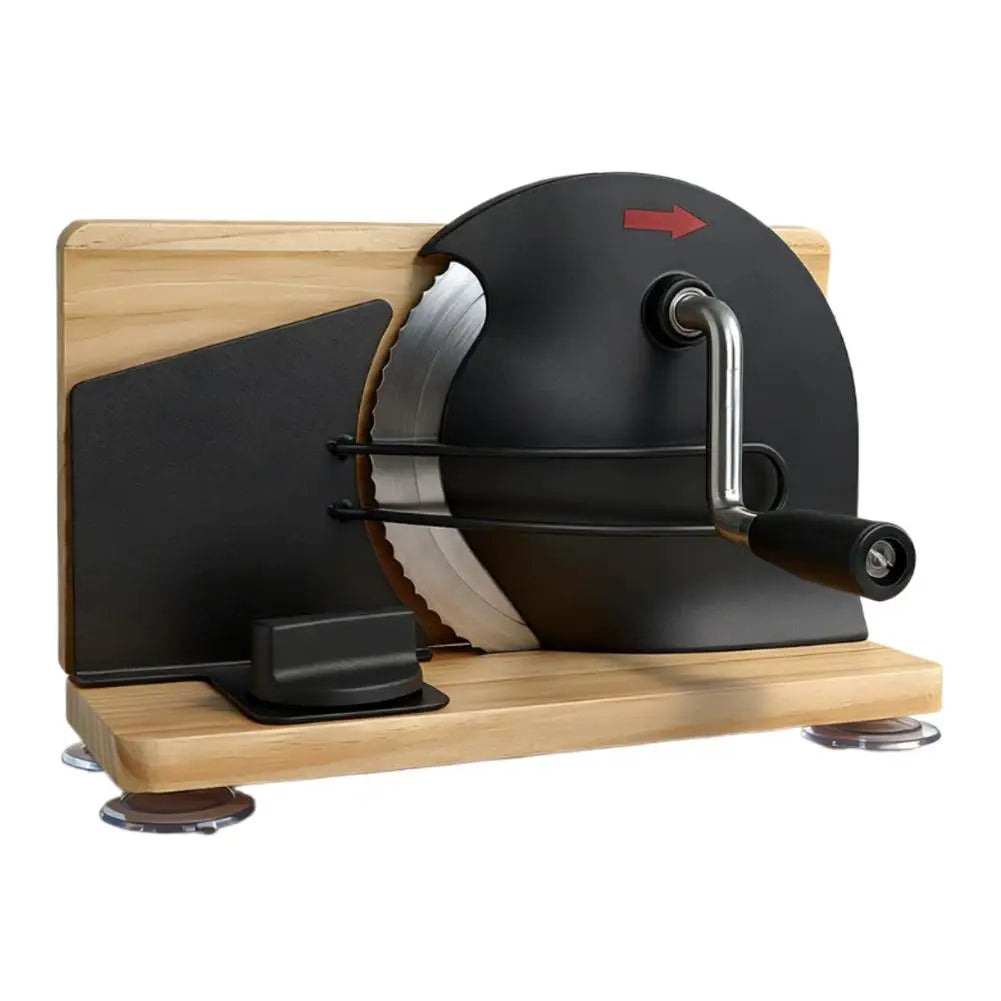Manual Bread Cutter, Adjustable Thickness, Stainless Steel Blade, Hand Crank, Bakery Supplies Bread Sausages Slicer Toast Slicer