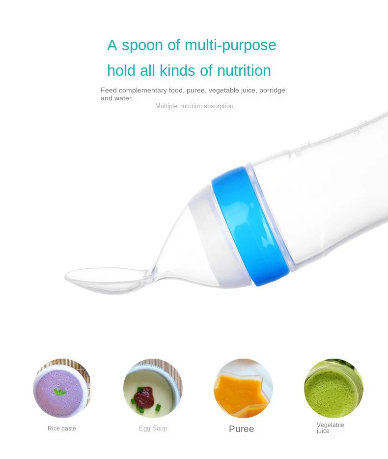 Safe Baby Feeding Bottle Spoon Milk Bottle Baby Training Feeder Food Supplement Food feed Spoon baby gadgets BPA Free