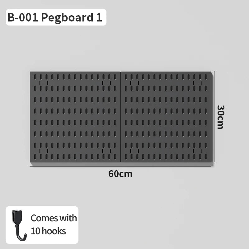 No-Holes Home Organization | This Wall Pegboard Displays & Organizes Your Daily Items & Electronics in Living Room/Study