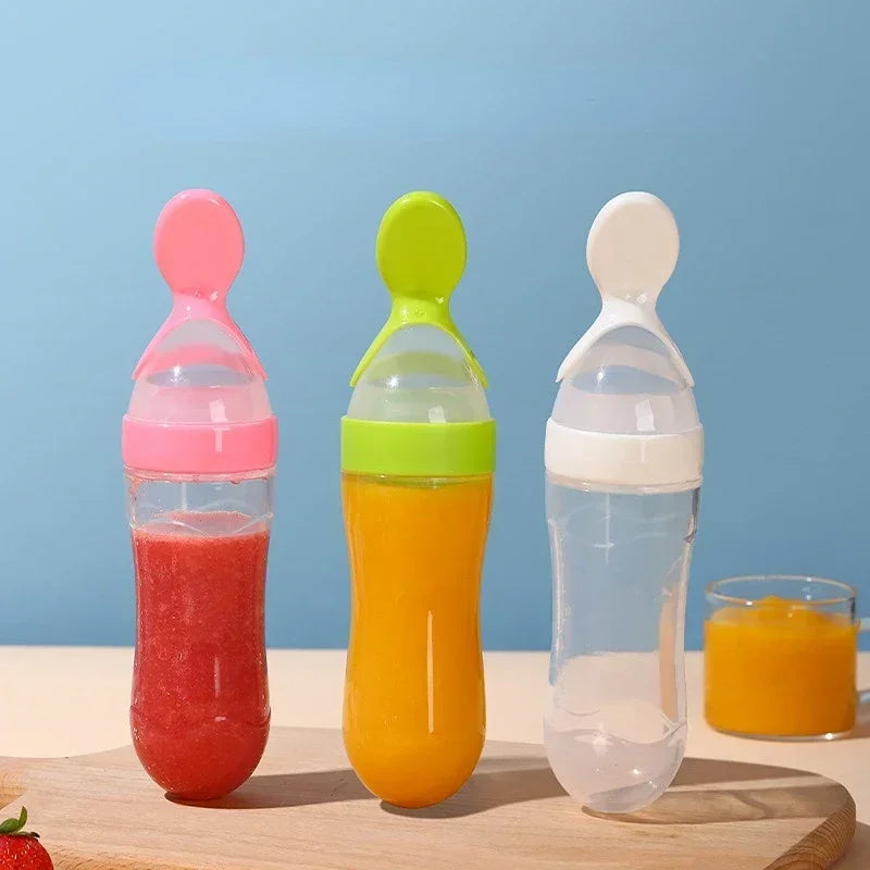 Safe Baby Feeding Bottle Spoon Milk Bottle Baby Training Feeder Food Supplement Food feed Spoon baby gadgets BPA Free