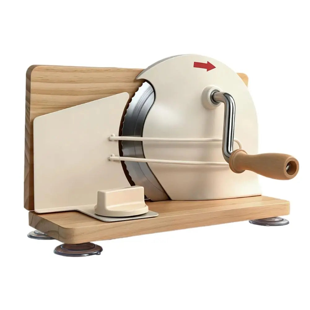 Manual Bread Cutter, Adjustable Thickness, Stainless Steel Blade, Hand Crank, Bakery Supplies Bread Sausages Slicer Toast Slicer