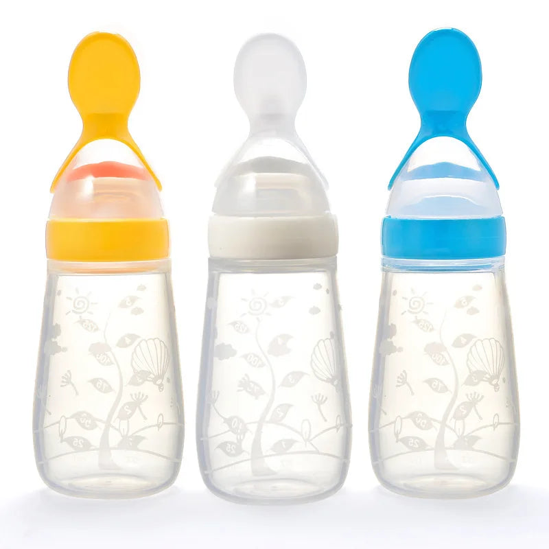 Safe Baby Feeding Bottle Spoon Milk Bottle Baby Training Feeder Food Supplement Food feed Spoon baby gadgets BPA Free