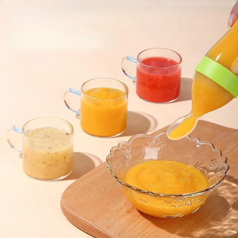 Safe Baby Feeding Bottle Spoon Milk Bottle Baby Training Feeder Food Supplement Food feed Spoon baby gadgets BPA Free