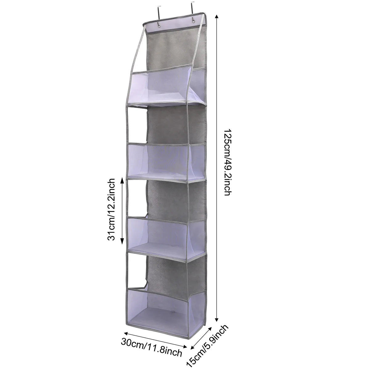4/6-Tier Hanging Storage Bag Foldable Organizer Over-The-Door Holder For Hair Accessories Snacks Toys Clothes Storage Holder
