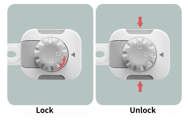 Child Safety Locks Adjustable Strap Length Cabinet Latches Baby Proof Cabinets, Drawers, Toilets & Appliances Security Lock