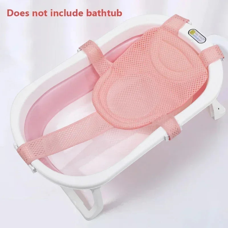 Baby Bath Support Pad Foldable Floating Seat Adjustable Newborn Bathing Cushion Infant Safety Net Hammock