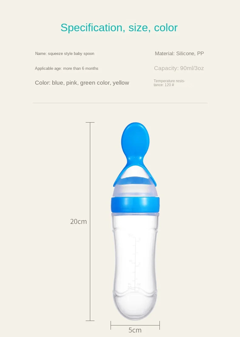 Safe Baby Feeding Bottle Spoon Milk Bottle Baby Training Feeder Food Supplement Food feed Spoon baby gadgets BPA Free