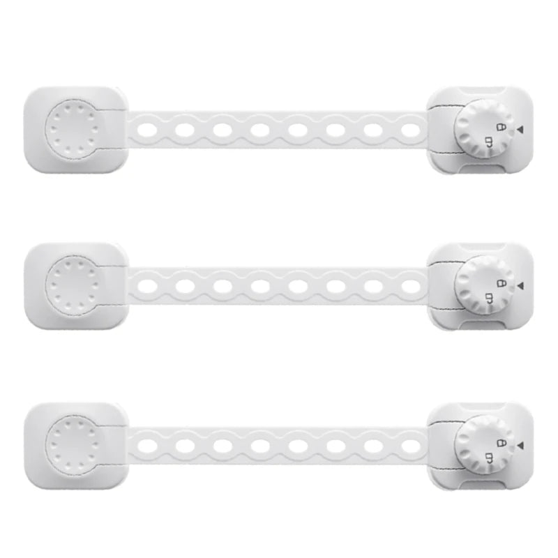 Child Safety Locks Adjustable Strap Length Cabinet Latches Baby Proof Cabinets, Drawers, Toilets & Appliances Security Lock