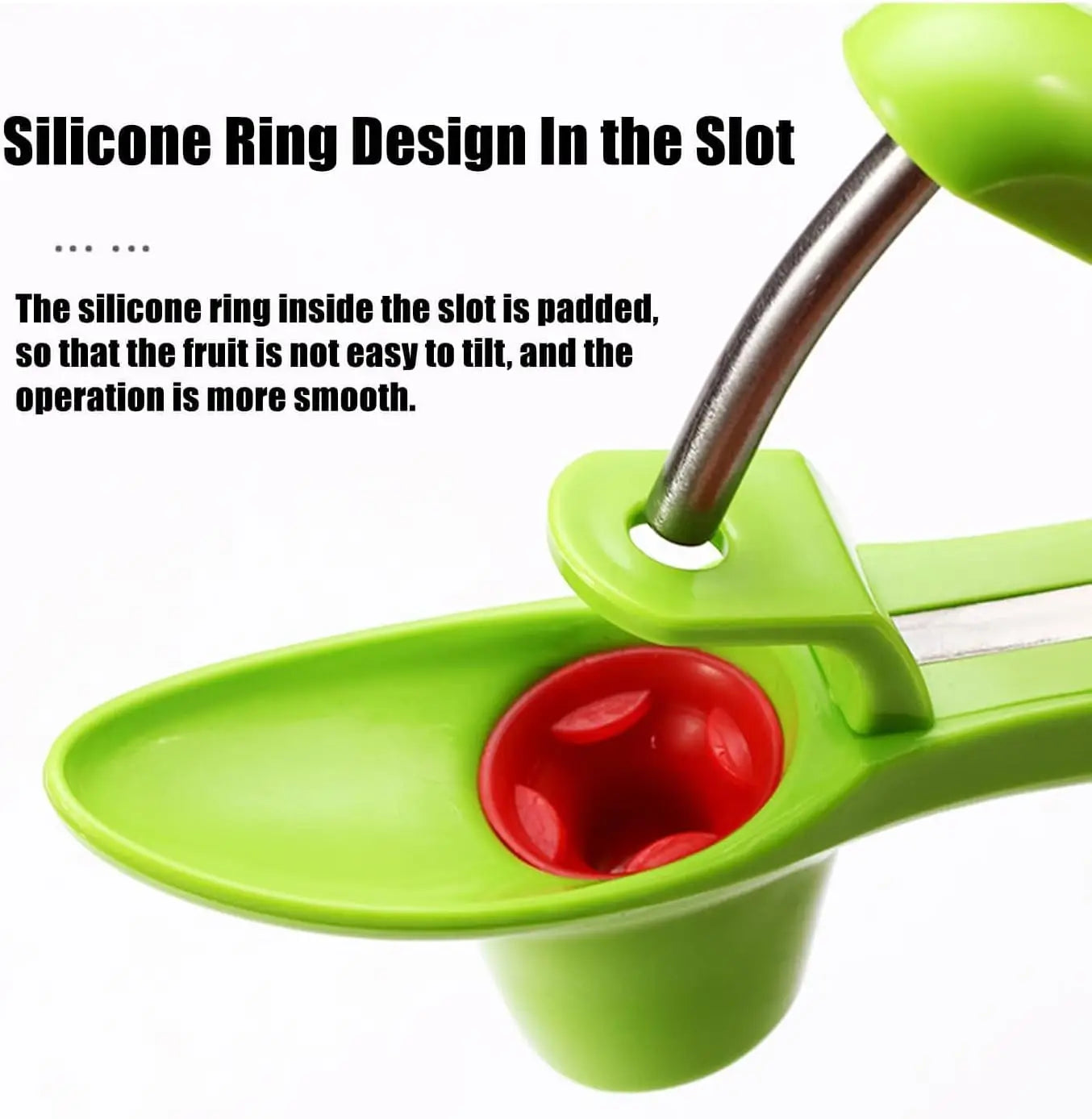 Cherry Pitter Remover with Space-Saving Lock - Multi-Function Fruit Pit Tool for Pitting Cherries & Olives for Jam Making
