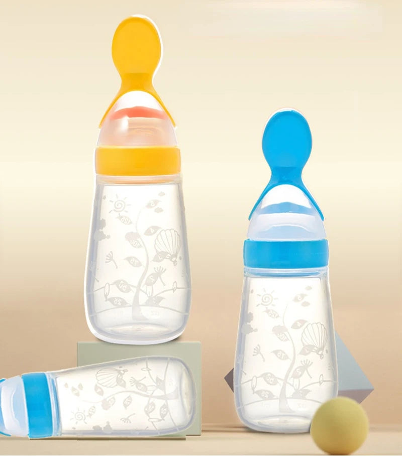 Safe Baby Feeding Bottle Spoon Milk Bottle Baby Training Feeder Food Supplement Food feed Spoon baby gadgets BPA Free