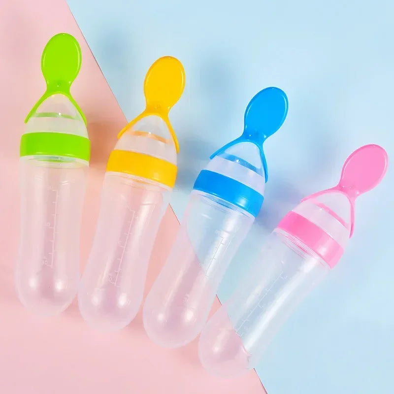 Safe Baby Feeding Bottle Spoon Milk Bottle Baby Training Feeder Food Supplement Food feed Spoon baby gadgets BPA Free