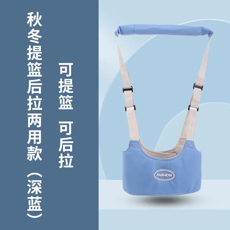 Baby Walker Toddler Walking Harness Handheld Helper Adjustable Standing Up Walking Learning Helper for Toddler 7-24 Month-Blue