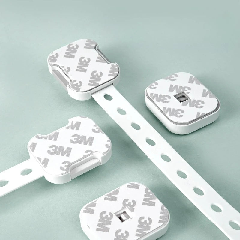 Child Safety Locks Adjustable Strap Length Cabinet Latches Baby Proof Cabinets, Drawers, Toilets & Appliances Security Lock