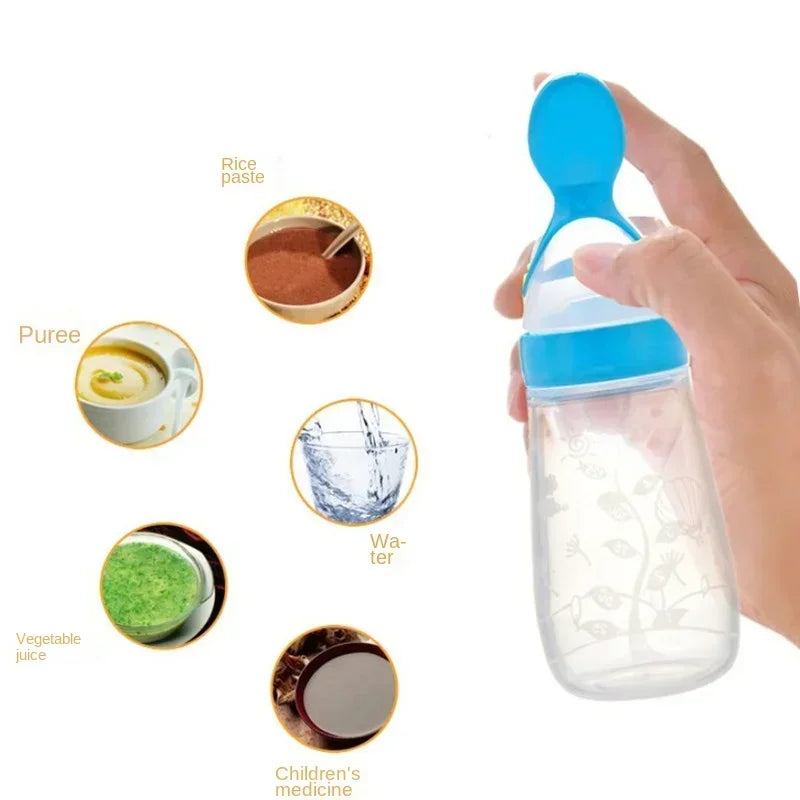 Safe Baby Feeding Bottle Spoon Milk Bottle Baby Training Feeder Food Supplement Food feed Spoon baby gadgets BPA Free
