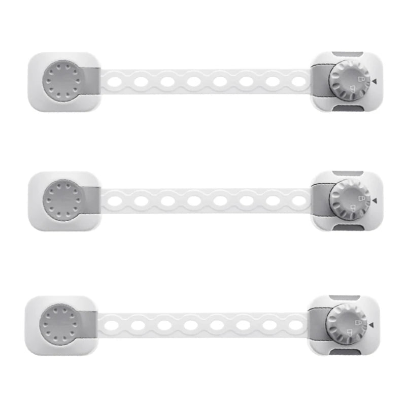 Child Safety Locks Adjustable Strap Length Cabinet Latches Baby Proof Cabinets, Drawers, Toilets & Appliances Security Lock